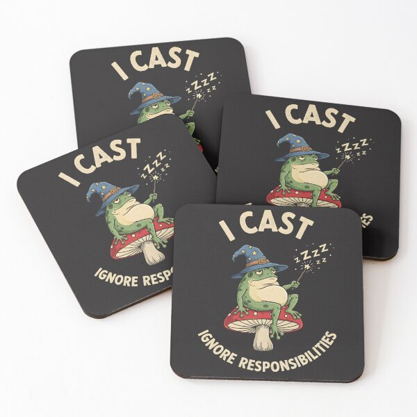 Item preview, I Cast Ignore Responsibilities - Funny Frog Wizard RPG Meme designed and sold by expertgroup.