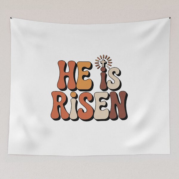 Item preview, He Is Risen Christian T-Shirt | Retro Groovy Easter Faith Religious Gift designed and sold by EvolusionPro.