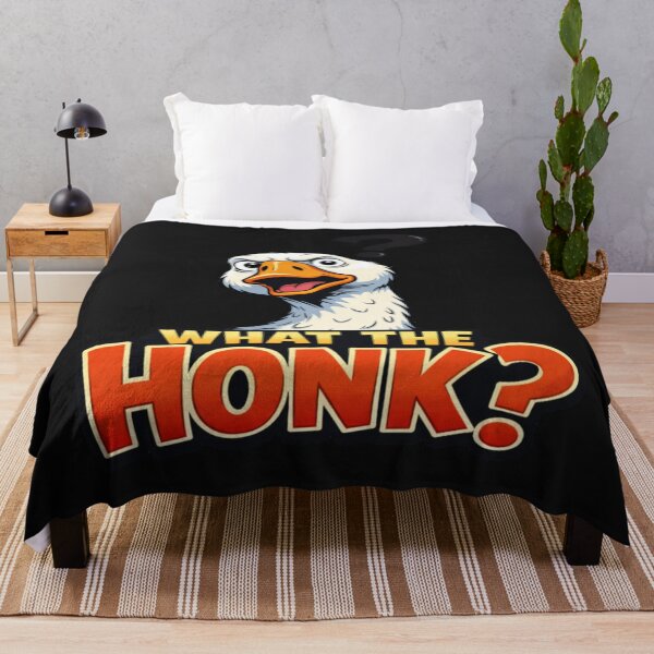 Item preview, What The Honk Funny Goose Cartoon Bird designed and sold by Tsugraf Designs.