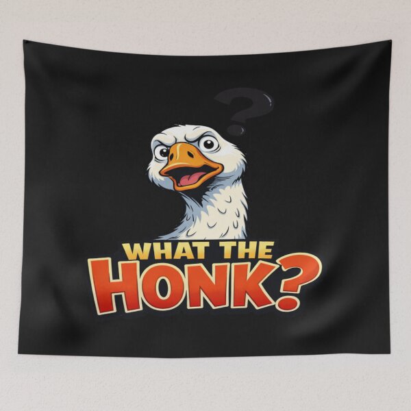 Item preview, What The Honk Funny Goose Cartoon Bird designed and sold by Tsugraf Designs.