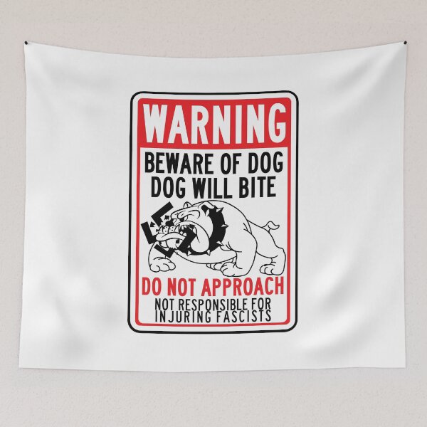 Item preview, dog will bite (antifa) designed and sold by remerasnerdas.
