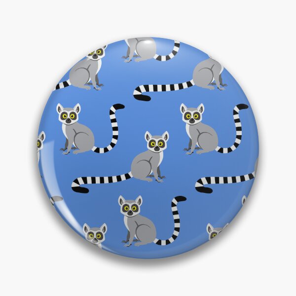 Item preview, Ring-tailed lemurs on blue designed and sold by Jennifer Ladd.