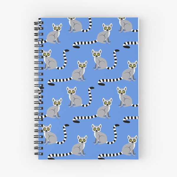 Item preview, Ring-tailed lemurs on blue designed and sold by Jennifer Ladd.