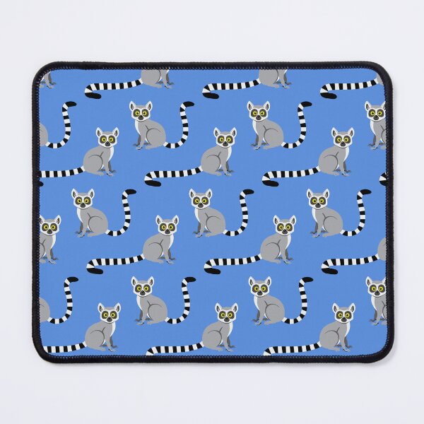 Item preview, Ring-tailed lemurs on blue designed and sold by Jennifer Ladd.