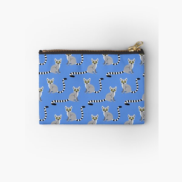 Item preview, Ring-tailed lemurs on blue designed and sold by Jennifer Ladd.