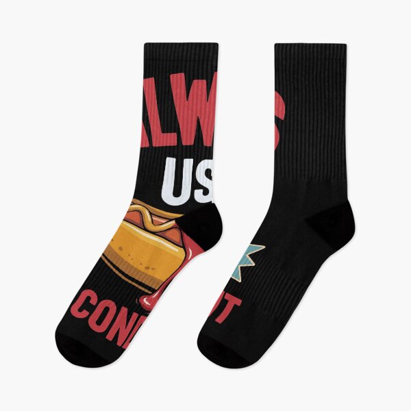 Item preview, Funny Hot Dog Always Use A Condiment Cover Your Wiener  designed and sold by Uglyandcute.