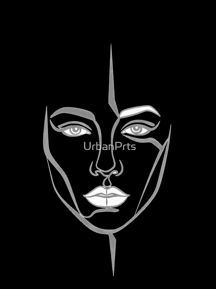 Thumbnail 4 of 4, iPhone Case, Minimalist Abstract Portrait Wht designed and sold by UrbanPrts.