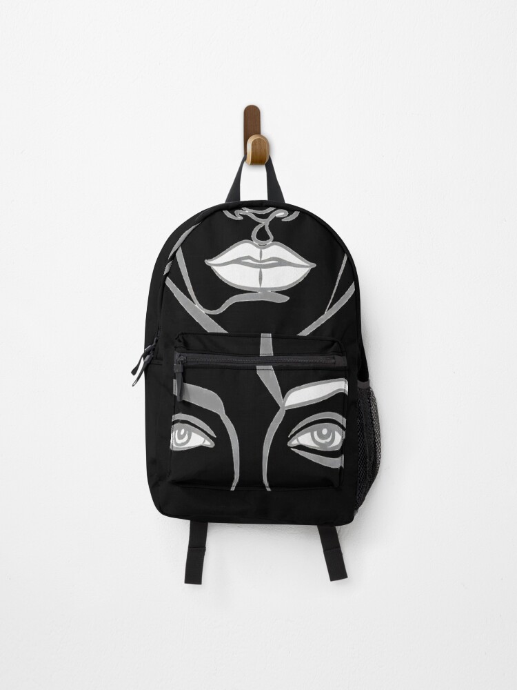 Thumbnail 1 of 3, Backpack, Minimalist Abstract Portrait Wht designed and sold by UrbanPrts.