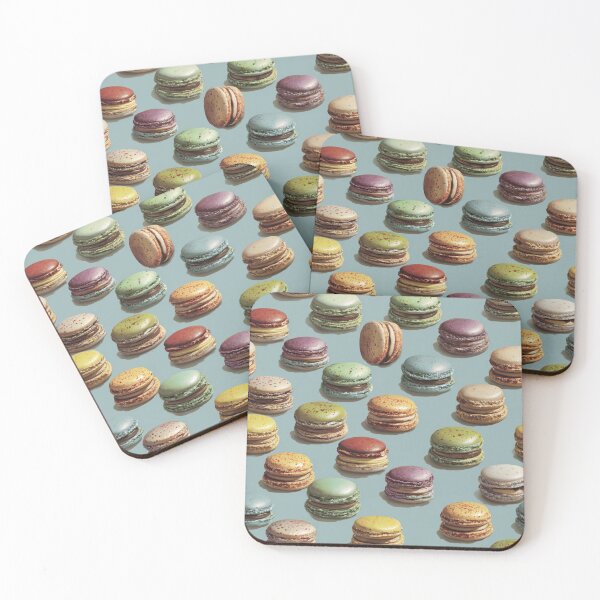 Item preview, Sweet Macaron Pattern French Dessert Foodie designed and sold by NicolasGlowArt.