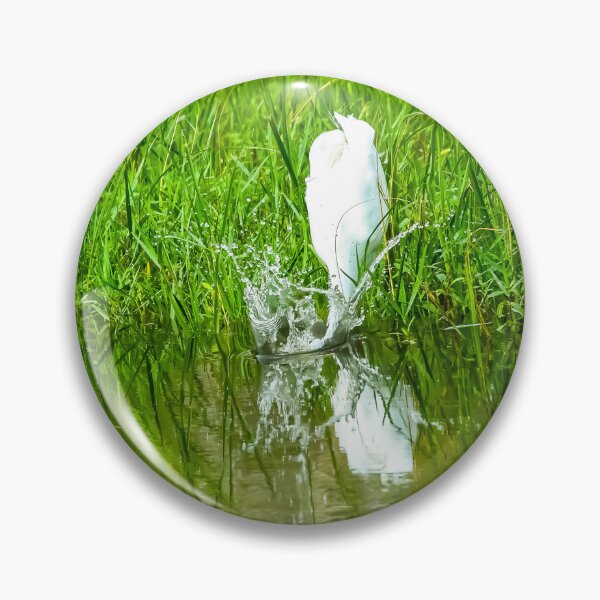 Item preview, Great Egret Making a Splash While Fishing designed and sold by Pondside-Pics.