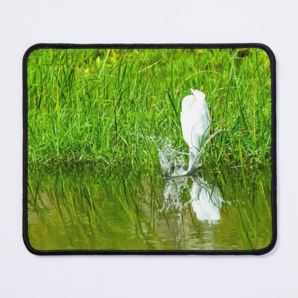 Item preview, Great Egret Making a Splash While Fishing designed and sold by Pondside-Pics.