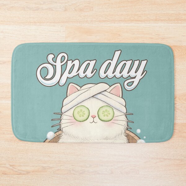 Item preview, Spa Day Cat - Cute Kawaii Self Care Kitty Illustration designed and sold by Canache.
