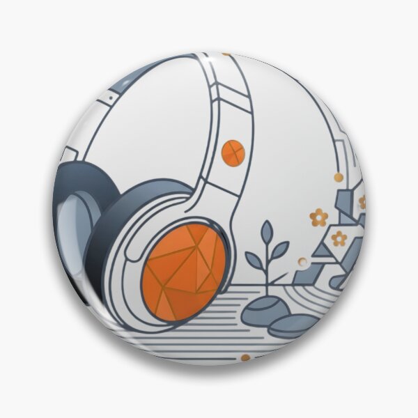 Item preview, Auditory Serenity Minimalist Headphone Zen Art designed and sold by Emamify.