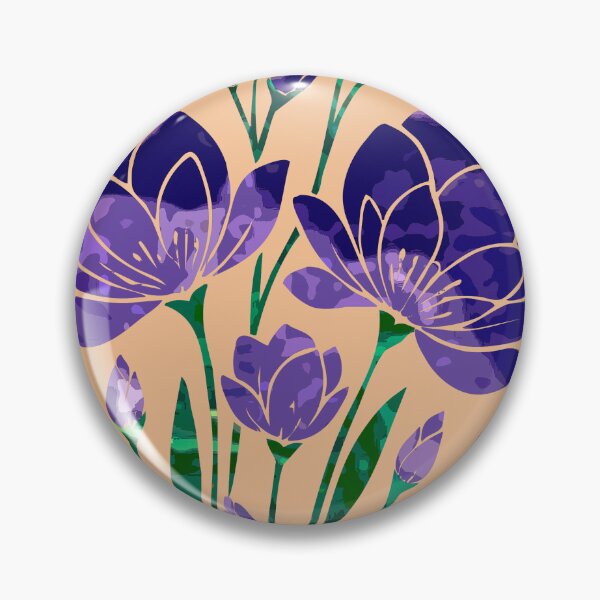 Item preview, Purple Floral Stencil Pouring Art designed and sold by GAP90.