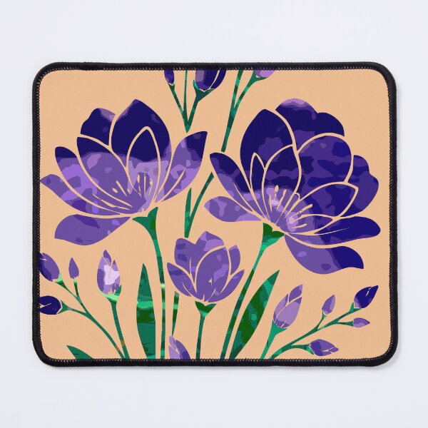 Item preview, Purple Floral Stencil Pouring Art designed and sold by GAP90.