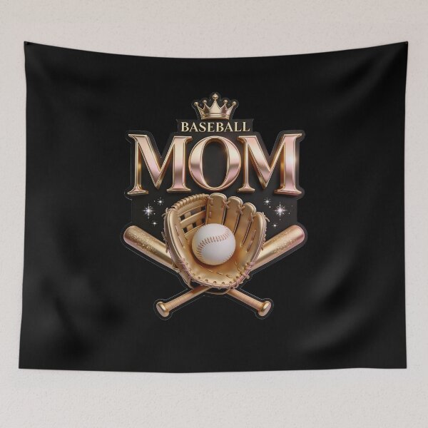 Item preview, Luxury 3D Rose Gold Baseball Mom Crown & Glove designed and sold by Lozarux.