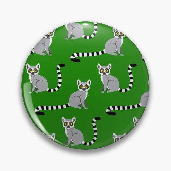 Item preview, Ring-tailed lemurs on green designed and sold by Jennifer Ladd.