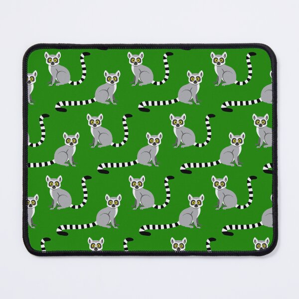 Item preview, Ring-tailed lemurs on green designed and sold by Jennifer Ladd.