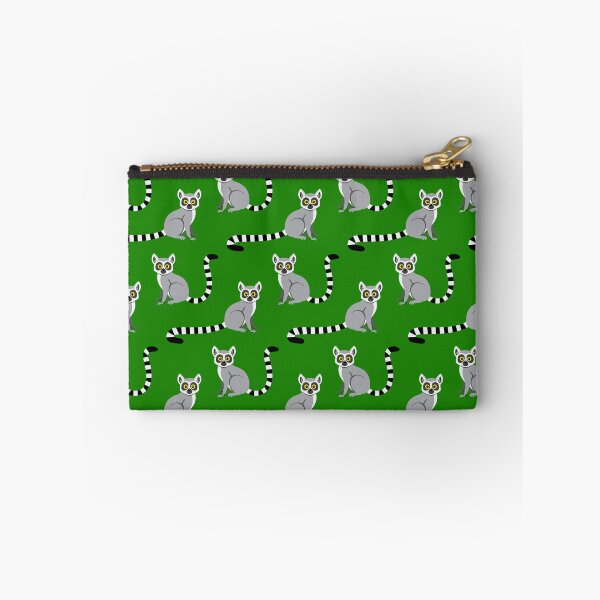 Item preview, Ring-tailed lemurs on green designed and sold by Jennifer Ladd.