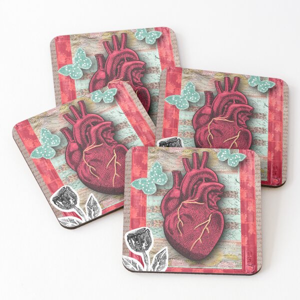 Item preview, Transformed Heart: A Teal Butterfly Digital Collage designed and sold by artbydonyale.