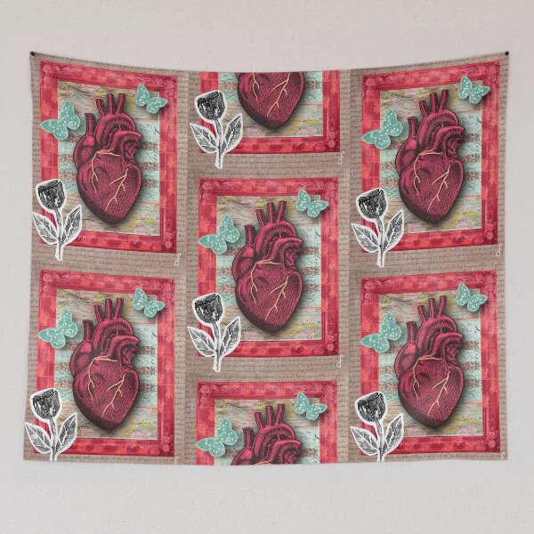 Item preview, Transformed Heart: A Teal Butterfly Digital Collage designed and sold by artbydonyale.