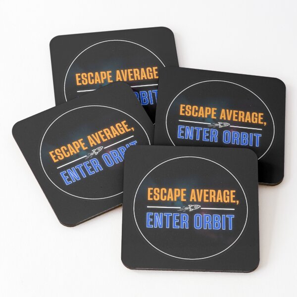 Item preview, Escape Average Enter Orbit Neon – Space Motivation Rocket Design designed and sold by Altair_.