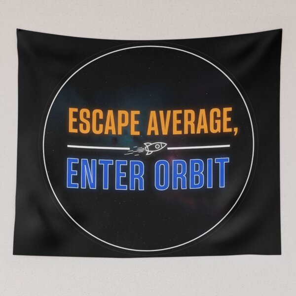 Item preview, Escape Average Enter Orbit Neon – Space Motivation Rocket Design designed and sold by Altair_.