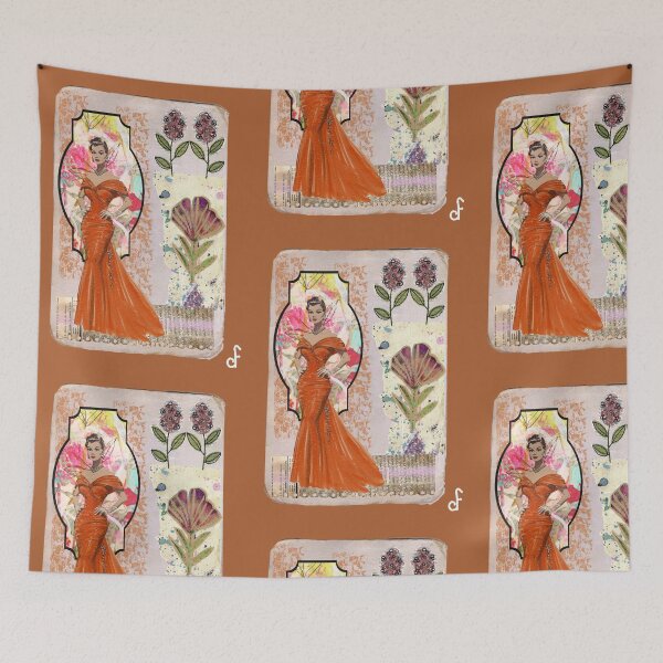 Item preview, The Lady in the Tangerine Gown designed and sold by artbydonyale.