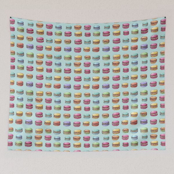 Item preview, Colorful Watercolor Macarons French Pastry Pattern designed and sold by NicolasGlowArt.