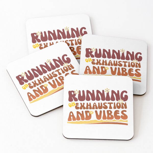 Item preview, Running on Exhaustion and Vibes Funny Burnout Retro Floral Design designed and sold by LAJdesigns.