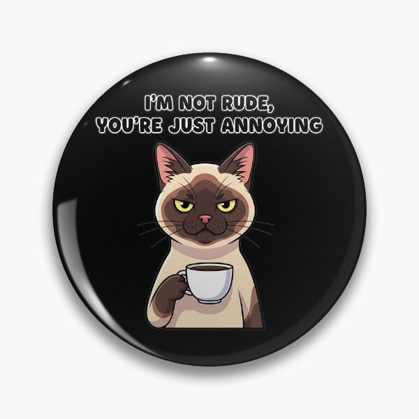 Item preview, Sarcastic Siamese Cat with Coffee designed and sold by UrbanPrts.