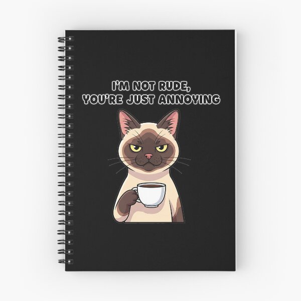 Item preview, Sarcastic Siamese Cat with Coffee designed and sold by UrbanPrts.
