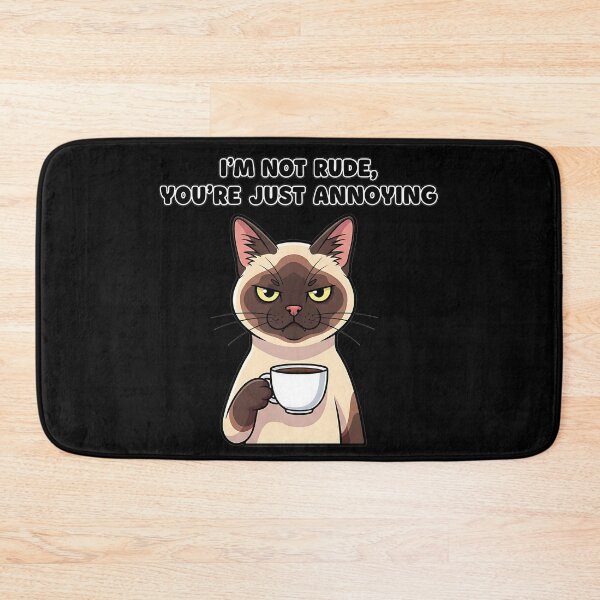 Item preview, Sarcastic Siamese Cat with Coffee designed and sold by UrbanPrts.