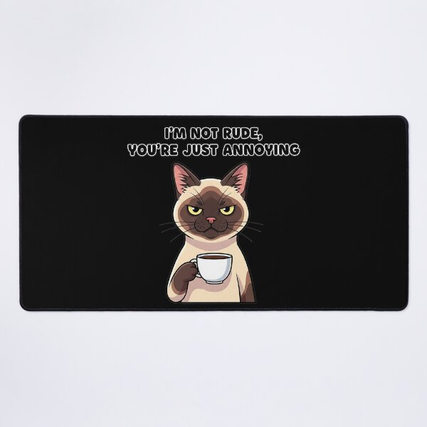 Item preview, Sarcastic Siamese Cat with Coffee designed and sold by UrbanPrts.