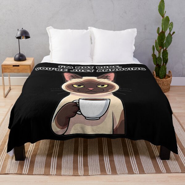 Item preview, Sarcastic Siamese Cat with Coffee designed and sold by UrbanPrts.