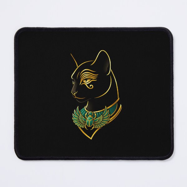 Item preview, Bastet Sacred Cat Gold Egyptian Design designed and sold by Kemet Aura.