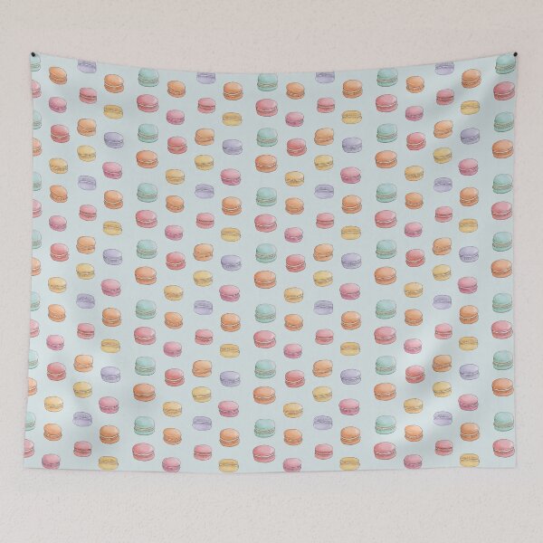 Item preview, Cute Macaron Pastel Pattern French Dessert Foodie designed and sold by NicolasGlowArt.