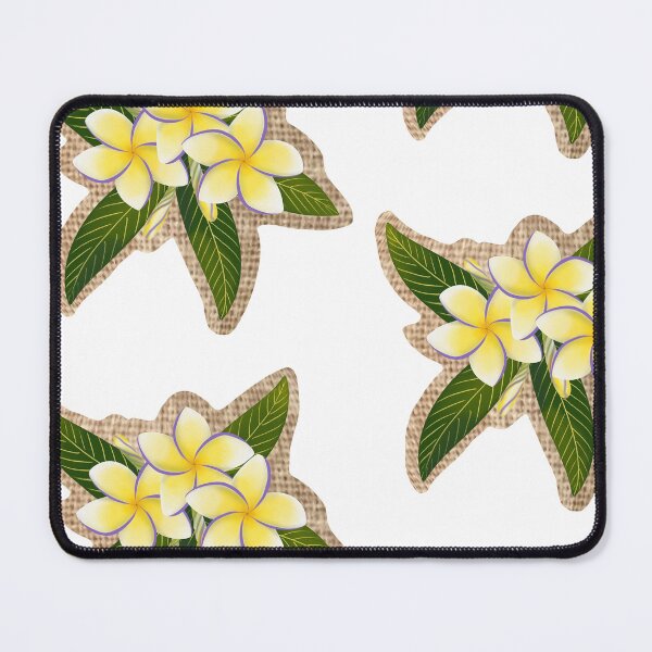 Item preview, Yellow and Lavender Plumerias on Woven Fabric designed and sold by PeacePictured.