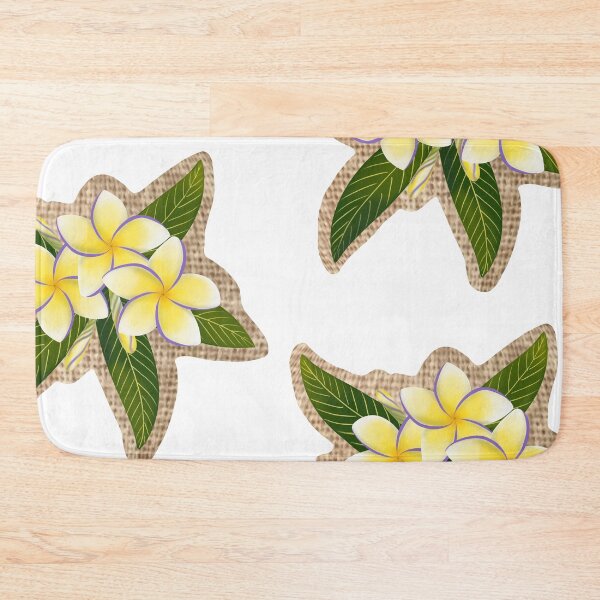 Item preview, Yellow and Lavender Plumerias on Woven Fabric designed and sold by PeacePictured.