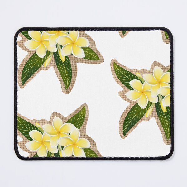 Item preview, Yellow Plumerias on Woven Fabric designed and sold by PeacePictured.