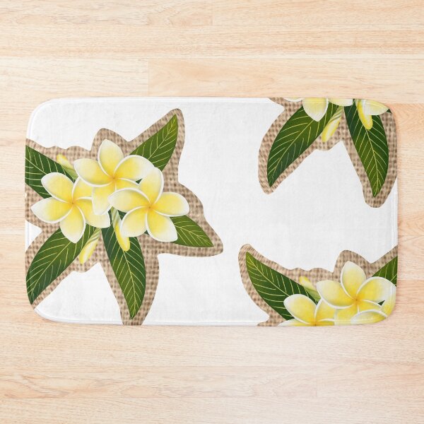Item preview, Yellow Plumerias on Woven Fabric designed and sold by PeacePictured.