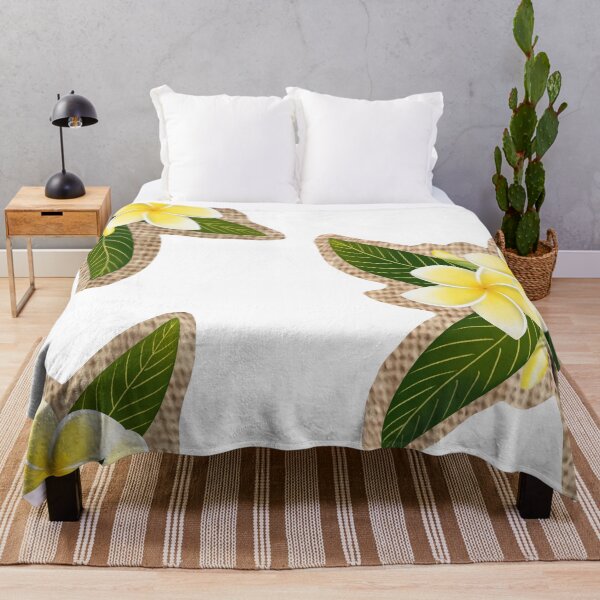 Item preview, Yellow Plumerias on Woven Fabric designed and sold by PeacePictured.