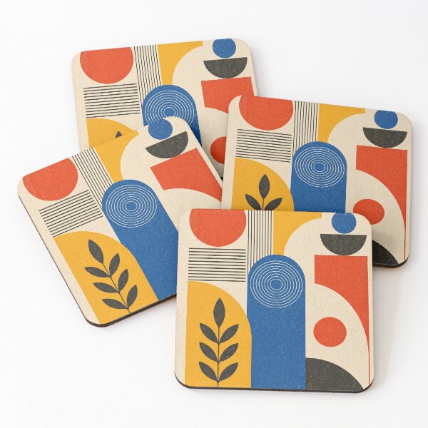 Item preview, Bold Mid Century Modern Geometric Abstract  Art designed and sold by SweetLilith.