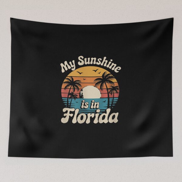 Item preview, My Sunshine is in Florida Retro Sunset Palm Trees designed and sold by BlassmausArt.