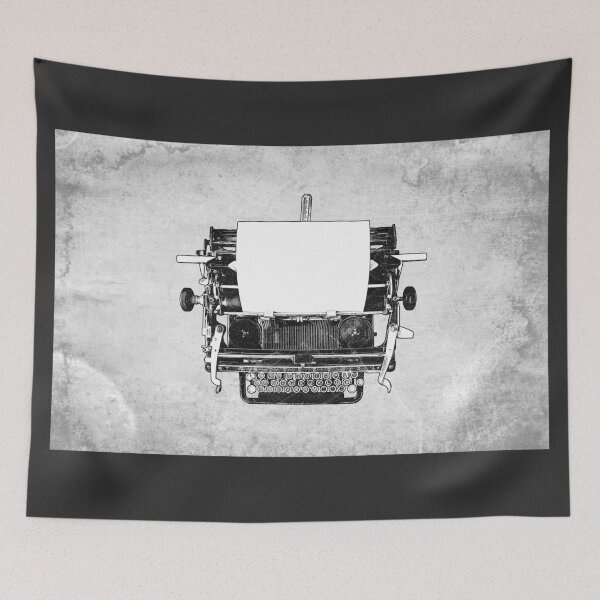Item preview, Vintage Typewriter Overhead Dark Writer Art designed and sold by Ghoul Enterprises.