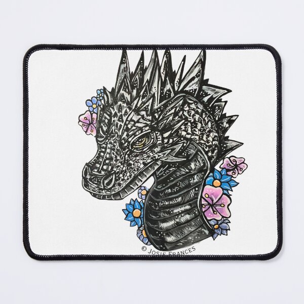 Item preview, Black and White Dragon Beauty (no background for stickers) designed and sold by Ruby Tiger Creations.