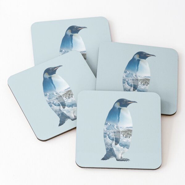 Item preview, Emperor Penguin Glacier Silhouette Double Exposure designed and sold by BirdsnStuff.