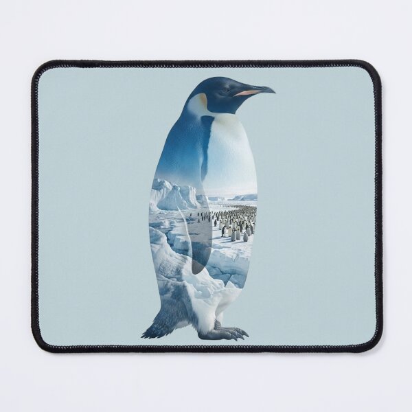 Item preview, Emperor Penguin Glacier Silhouette Double Exposure designed and sold by BirdsnStuff.