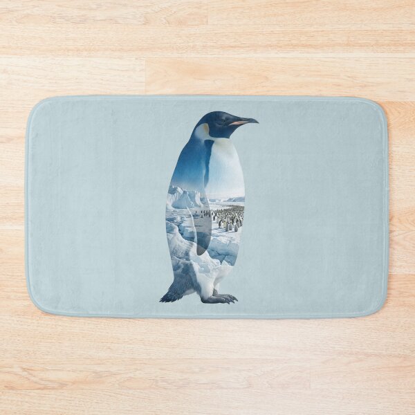 Item preview, Emperor Penguin Glacier Silhouette Double Exposure designed and sold by BirdsnStuff.