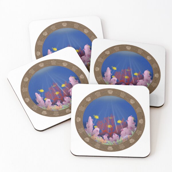 Item preview, Coral Reef: Sea Fan and Yellow Tang designed and sold by PeacePictured.